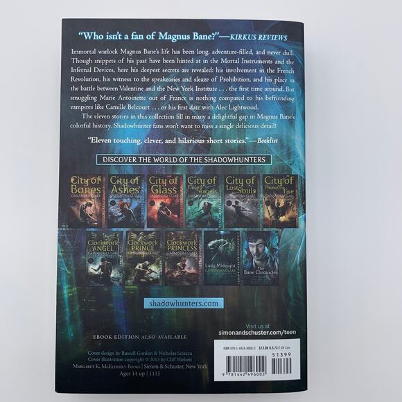 The Bane Chronicles Cassandra Clare Sarah Rees Brennan Maureen Johnson Paperback - Picture 2 of 6